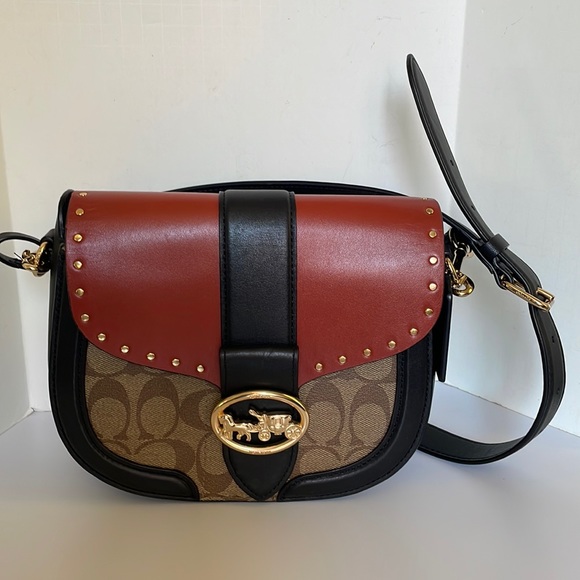 Coach Bags Coach Saddle Bag In Colorblock Signature Canvas